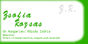 zsofia rozsas business card