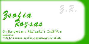 zsofia rozsas business card